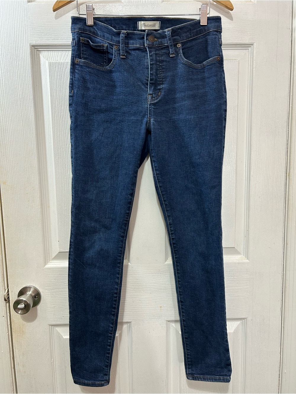 Madewell 9” Mid-Rise Skinny Jeans Dark Wash Denim Size 29